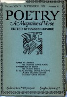 September 1929 Poetry Magazine cover