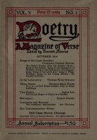 October 1914 Poetry Magazine cover