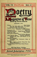 January 1916 Poetry Magazine cover