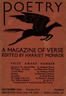 November 1934 Poetry Magazine cover