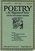 May 1924 Poetry Magazine cover