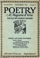 November 1925 Poetry Magazine cover