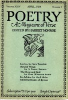 April 1924 Poetry Magazine cover