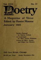 January 1921 Poetry Magazine cover