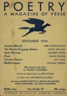 September 1938 Poetry Magazine cover