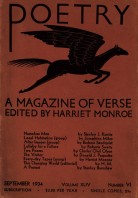 September 1934 Poetry Magazine cover
