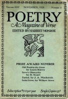 November 1924 Poetry Magazine cover