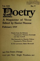 February 1919 Poetry Magazine cover