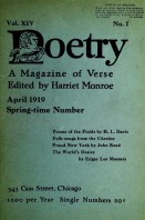 April 1919 Poetry Magazine cover