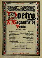 March 1913 Poetry Magazine cover