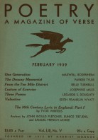 February 1939 Poetry Magazine cover