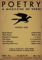 March 1939 Poetry Magazine cover