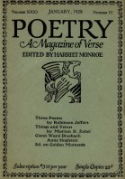 January 1928 Poetry Magazine cover