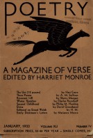 January 1933 Poetry Magazine cover