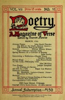 March 1916 Poetry Magazine cover