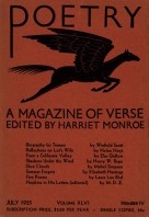 July 1935 Poetry Magazine cover