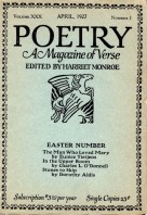 April 1927 Poetry Magazine cover
