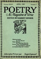 April 1929 Poetry Magazine cover