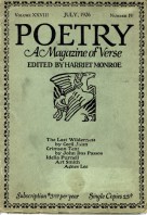 July 1926 Poetry Magazine cover