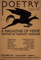 September 1931 Poetry Magazine cover