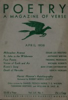 April 1938 Poetry Magazine cover