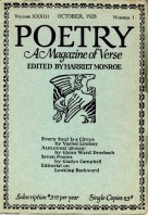 October 1928 Poetry Magazine cover