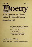 September 1918 Poetry Magazine cover
