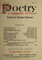 March 1917 Poetry Magazine cover