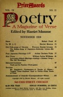 November 1916 Poetry Magazine cover