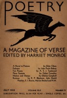 July 1933 Poetry Magazine cover