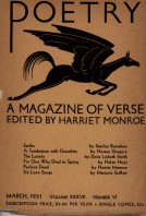 March 1931 Poetry Magazine cover