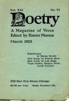 March 1923 Poetry Magazine cover