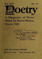 March 1921 Poetry Magazine cover