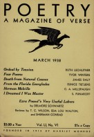 March 1938 Poetry Magazine cover