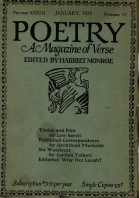 January 1929 Poetry Magazine cover