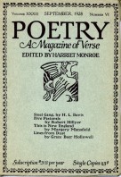 September 1928 Poetry Magazine cover