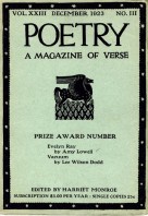 December 1923 Poetry Magazine cover