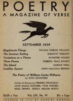 September 1939 Poetry Magazine cover