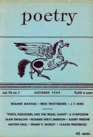 October 1949 Poetry Magazine cover