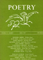 April 1968 Poetry Magazine cover