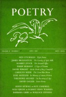 April 1958 Poetry Magazine cover