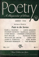 August 1943 Poetry Magazine cover