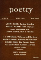 April 1954 Poetry Magazine cover