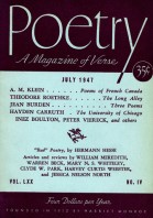 July 1947 Poetry Magazine cover