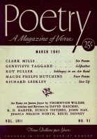 March 1941 Poetry Magazine cover