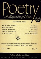 September 1945 Poetry Magazine cover