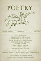 December 1957 Poetry Magazine cover