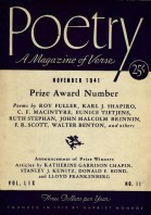 November 1941 Poetry Magazine cover
