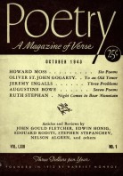October 1943 Poetry Magazine cover