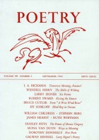 September 1962 Poetry Magazine cover